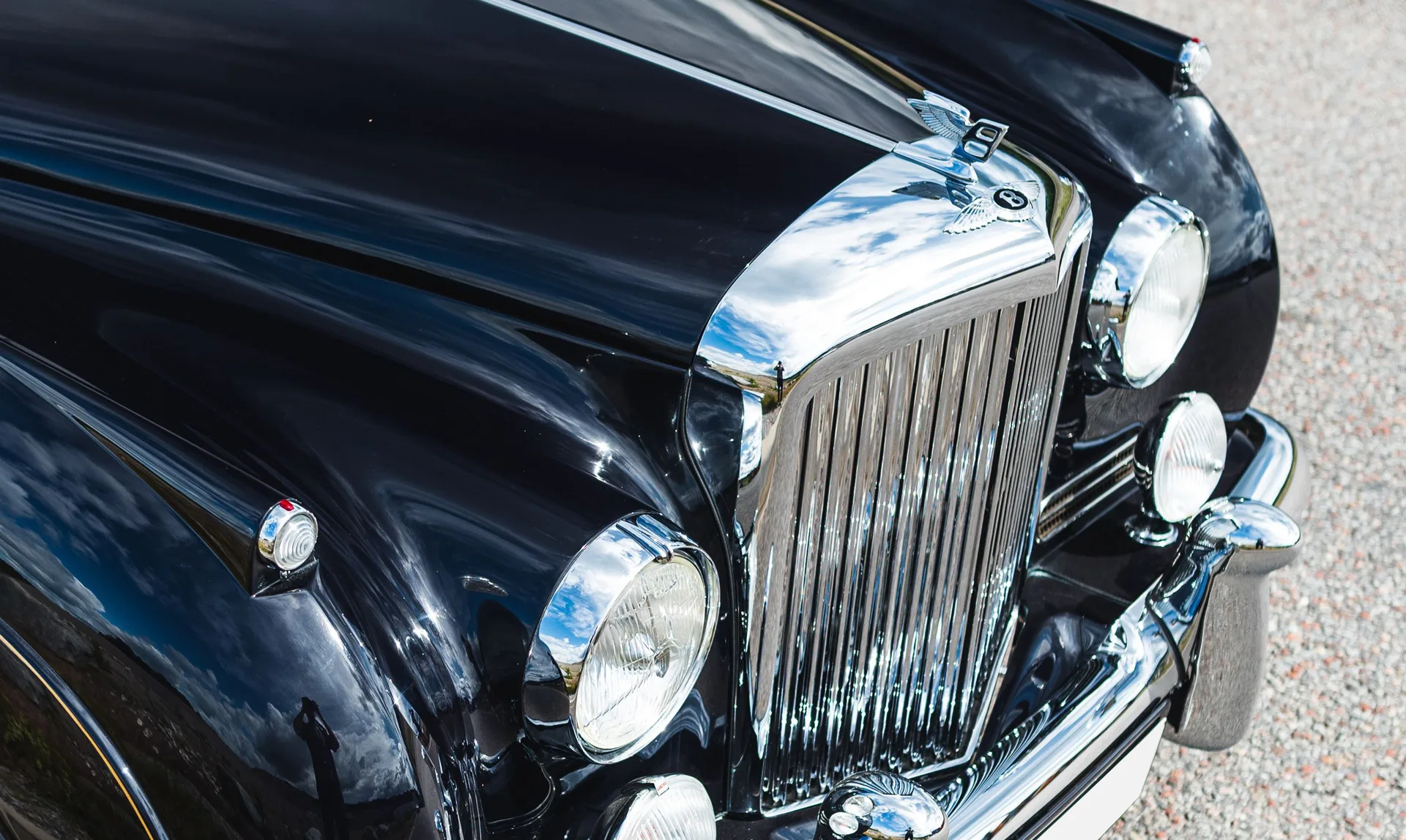 Samling av klassiska bilar